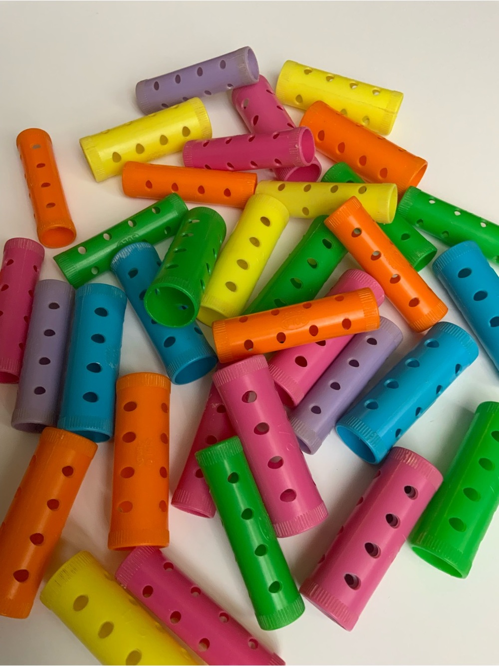 Vintage Multicolor Hair Curlers - Pack of Assorted Bright Colors - Picture 2 of 7